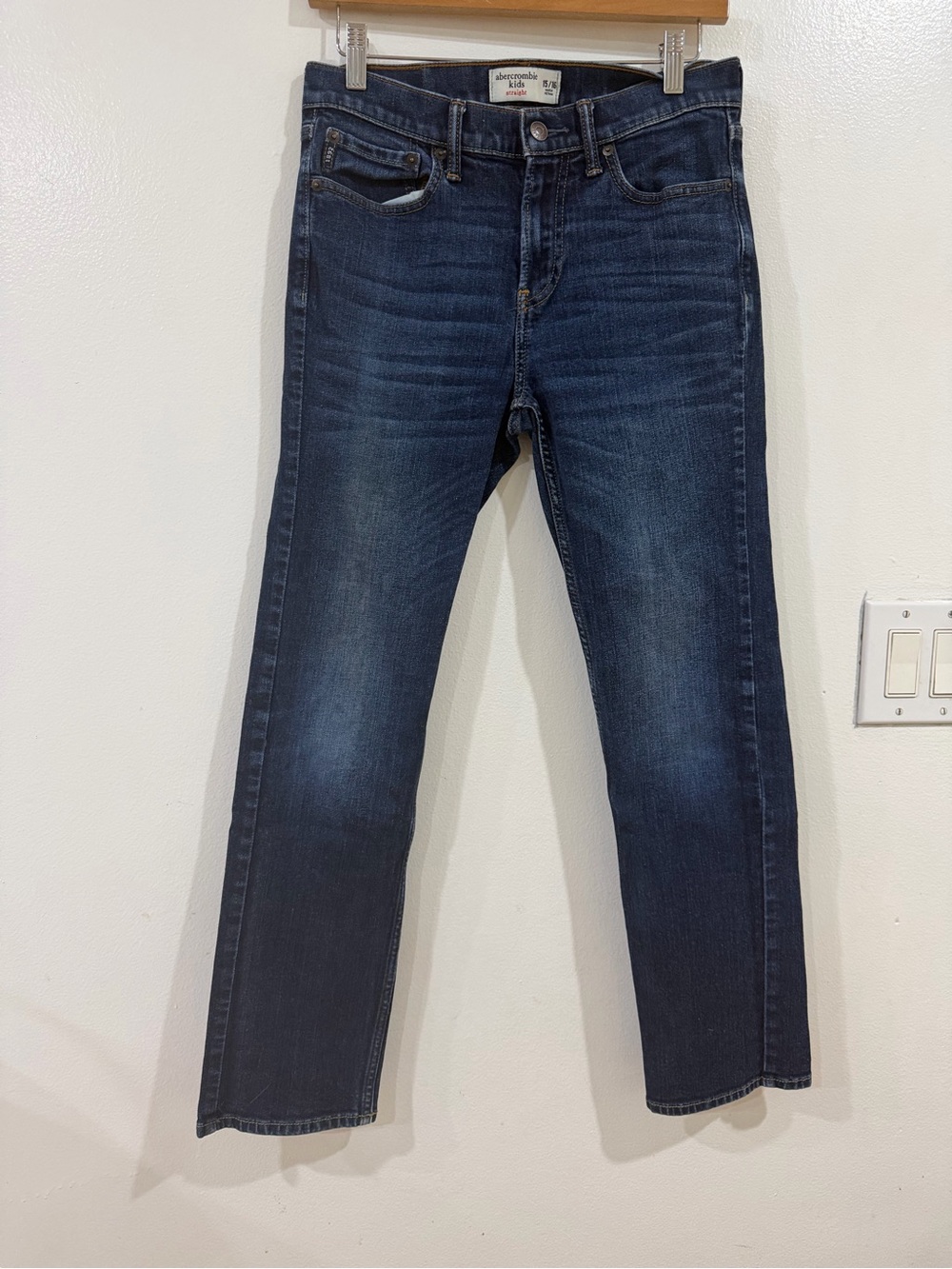 Abercrombie & Fitch Navy Blue Slim Straight Jeans